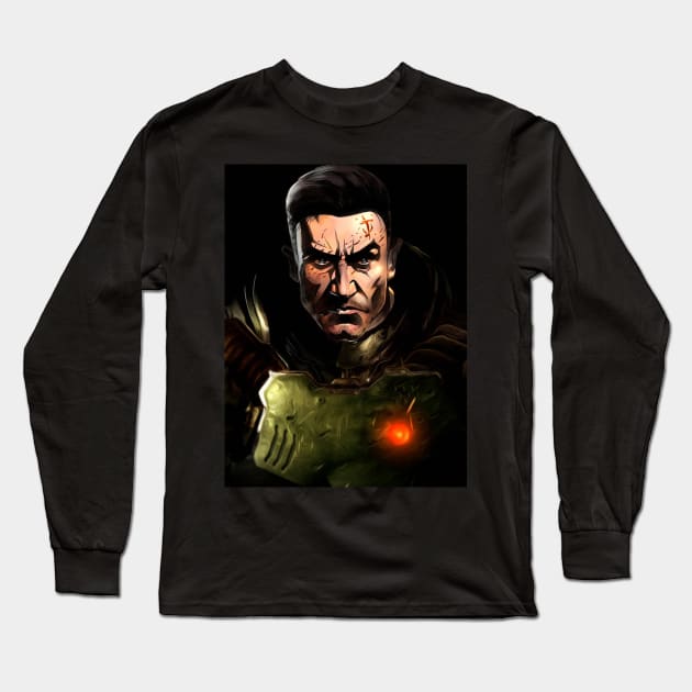 DoomSlayer Long Sleeve T-Shirt by SmpArt